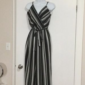 Tie waist wrap jumpsuit